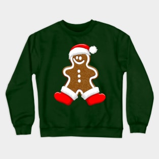 Gingerbread Man Christmas Santa Claus Cookie Crewneck Sweatshirt